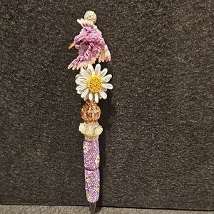 Spring Garden Daisy & Purple Bird Pen
